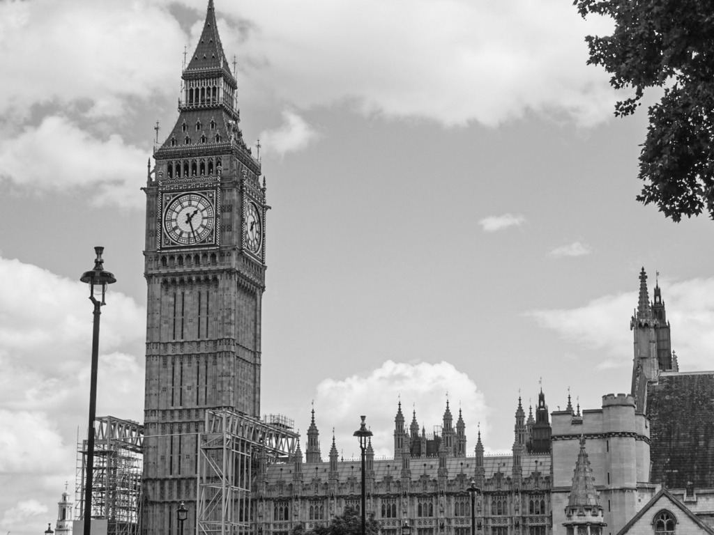 尖塔、塔、イメージ、ロンドンのビッグベンの画像