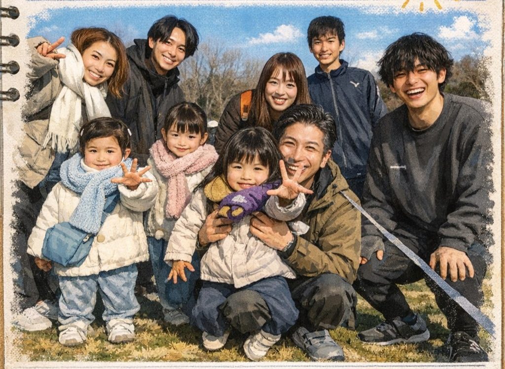 成田ゆめ牧場 穴掘り大会 思い出写真 集合写真